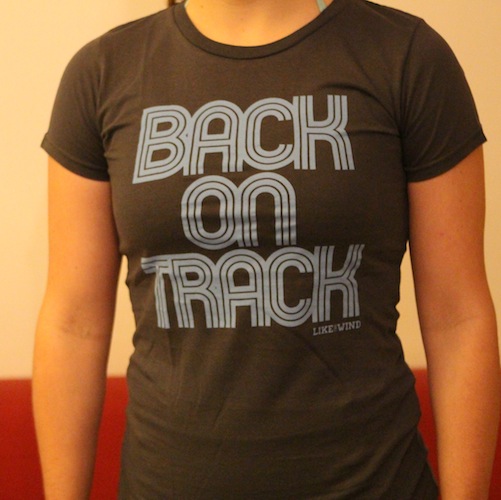 'Back on track' - Like The Wind Womens T-shirt