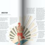 Like the Wind Running Magazine Article Illustration Preview