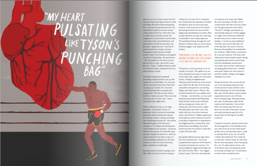 Like the Wind Running Magazine Article Illustration Preview